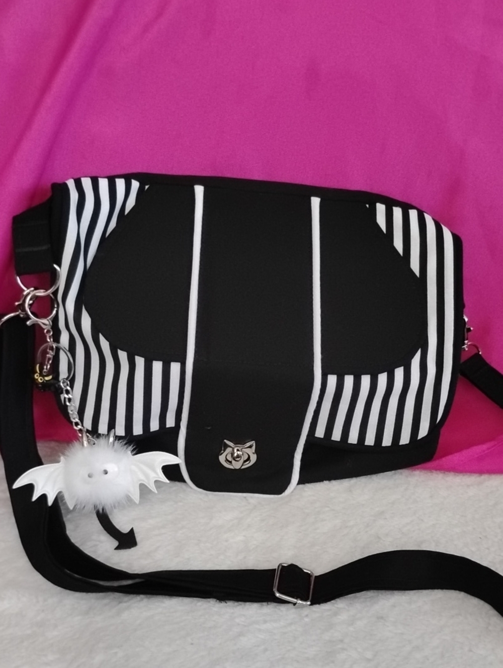 Ace Of Spades, Aluce Striped Women’s Crossbody Bag - Classic Contrast